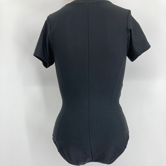 Next Malibu Surf One Piece Black/White Zebra Print Swimsuit Size S/M Like New - Picture 3 of 11